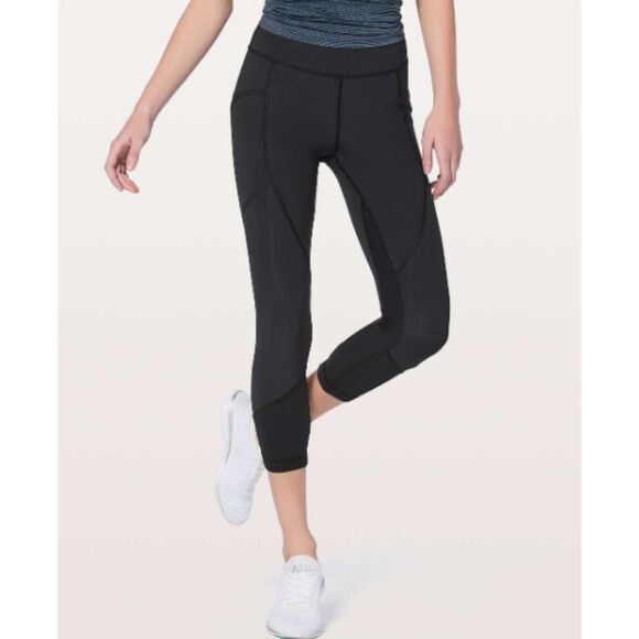 Lululemon Game Point Crop 23" Black Size 10 Full-On® Luxtreme Leggings - Picture 1 of 9